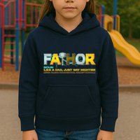 Fa-Thor Mighty Dad Lightning Kids Hoodie