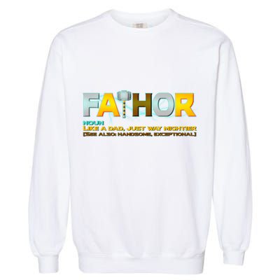 Fa-Thor Mighty Dad Lightning Garment-Dyed Sweatshirt