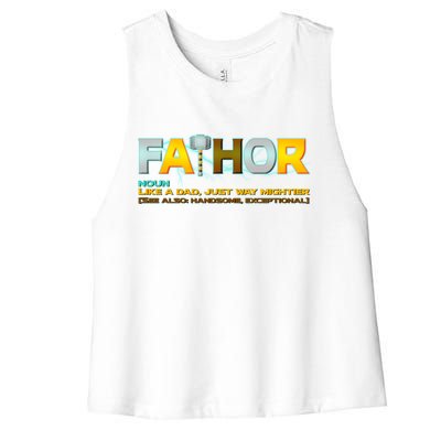 Fa-Thor Mighty Dad Lightning Women's Racerback Cropped Tank