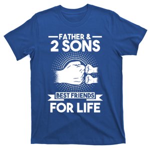 Father And 2 Sons Best Friends For Life Father Cute Gift T-Shirt