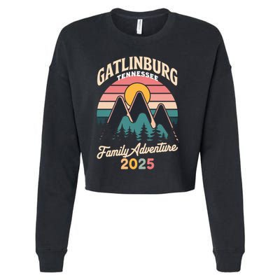 Family Adventure 2025 Family Vacation Gift Cropped Pullover Crew