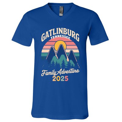 Family Adventure 2025 Family Vacation Gift V-Neck T-Shirt