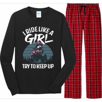 Funny ATV 4 Wheeler Design For Girls Wo Quad Riding Long Sleeve Pajama Set