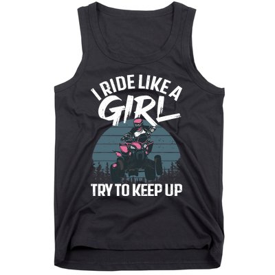 Funny ATV 4 Wheeler Design For Girls Wo Quad Riding Tank Top