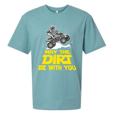 Funny ATV 4 Wheeler Quad Riding May The Dirt Be With You Sueded Cloud Jersey T-Shirt