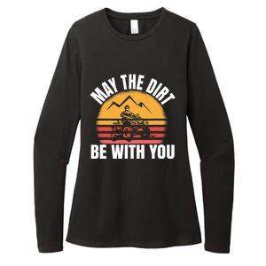 Funny ATV 4 Wheeler Quad Riding May The Dirt Be With You Womens CVC Long Sleeve Shirt