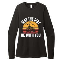 Funny ATV 4 Wheeler Quad Riding May The Dirt Be With You Womens CVC Long Sleeve Shirt