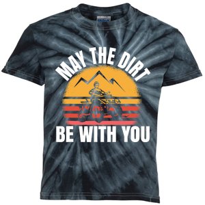 Funny ATV 4 Wheeler Quad Riding May The Dirt Be With You Kids Tie-Dye T-Shirt