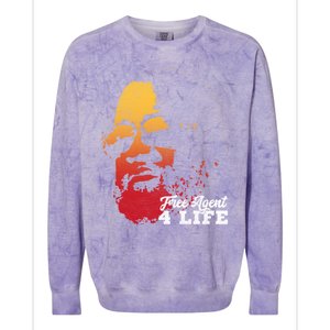 Free Agent 4 Life Coach Gang Wear Retro Graphic Tee Colorblast Crewneck Sweatshirt