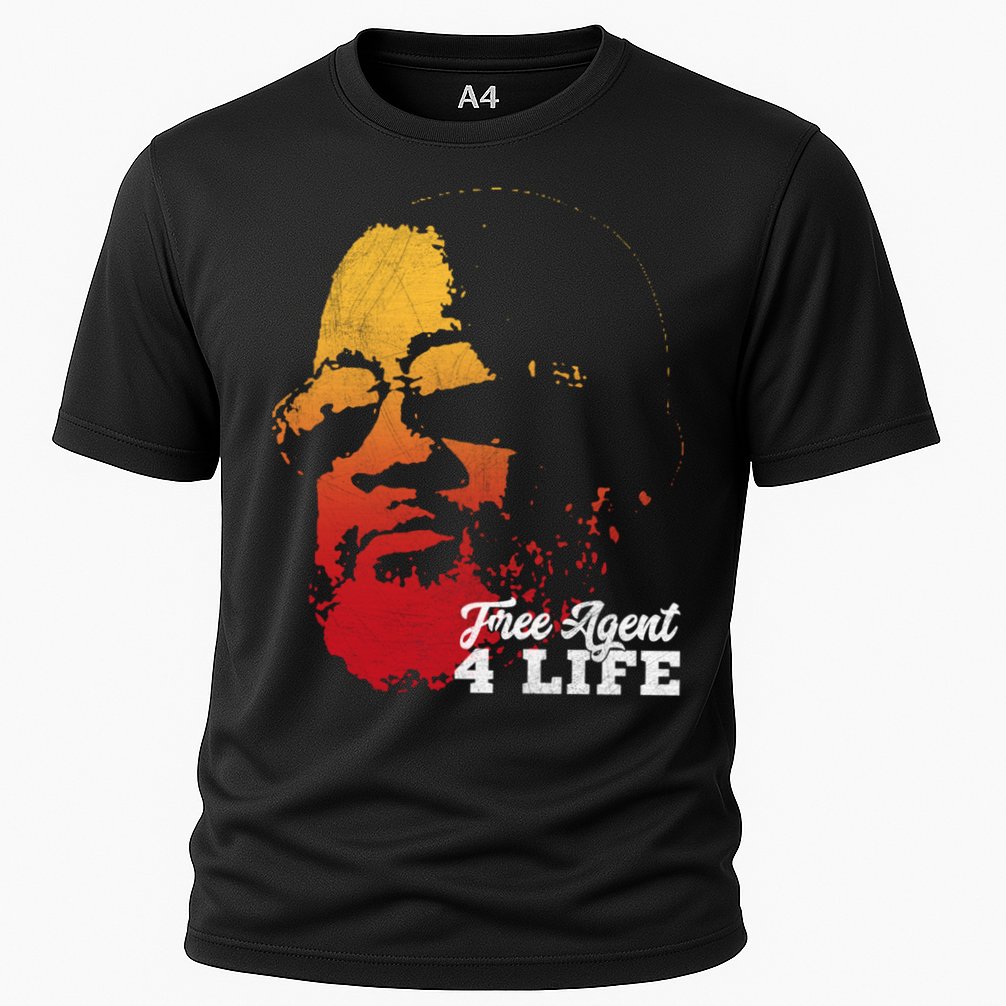 Free Agent 4 Life Coach Gang Wear Retro Graphic Tee Cooling Performance Crew T-Shirt