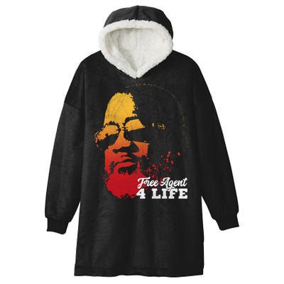 Free Agent 4 Life Coach Gang Wear Retro Graphic Tee Hooded Wearable Blanket