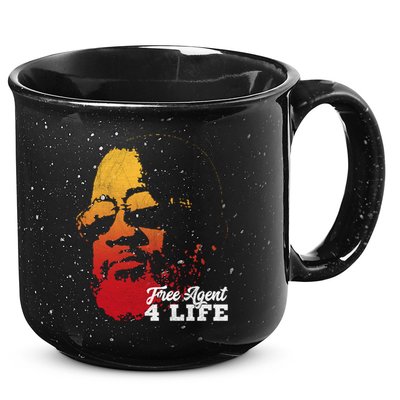 Free Agent 4 Life Coach Gang Wear Retro Graphic Tee 15oz Campfire Ceramic Mug