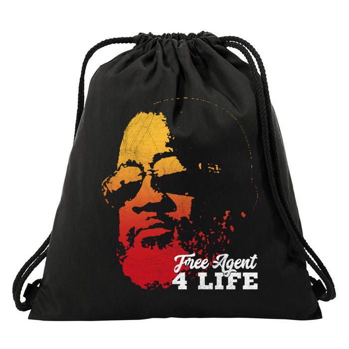 Free Agent 4 Life Coach Gang Wear Retro Graphic Tee Drawstring Bag