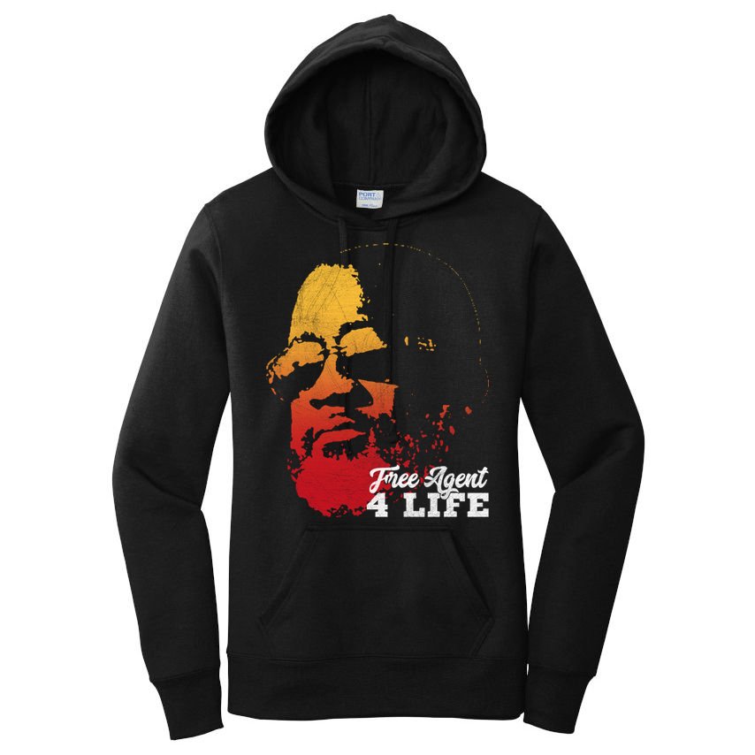 Free Agent 4 Life Coach Gang Wear Retro Graphic Tee Women's Pullover Hoodie