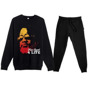 Free Agent 4 Life Coach Gang Wear Retro Graphic Tee Premium Crewneck Sweatsuit Set