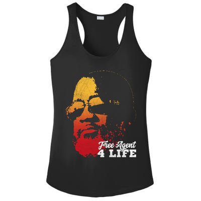Free Agent 4 Life Coach Gang Wear Retro Graphic Tee Ladies PosiCharge Competitor Racerback Tank