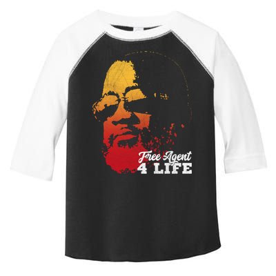 Free Agent 4 Life Coach Gang Wear Retro Graphic Tee Toddler Fine Jersey T-Shirt