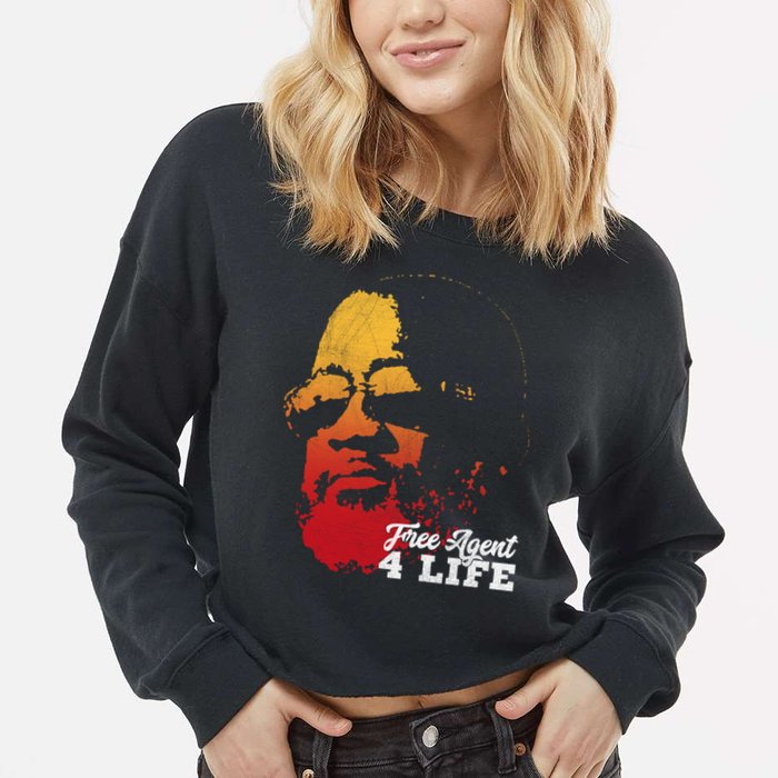 Free Agent 4 Life Coach Gang Wear Retro Graphic Tee Cropped Pullover Crew
