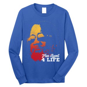 Free Agent 4 Life Coach Gang Wear Retro Graphic Tee Long Sleeve Shirt