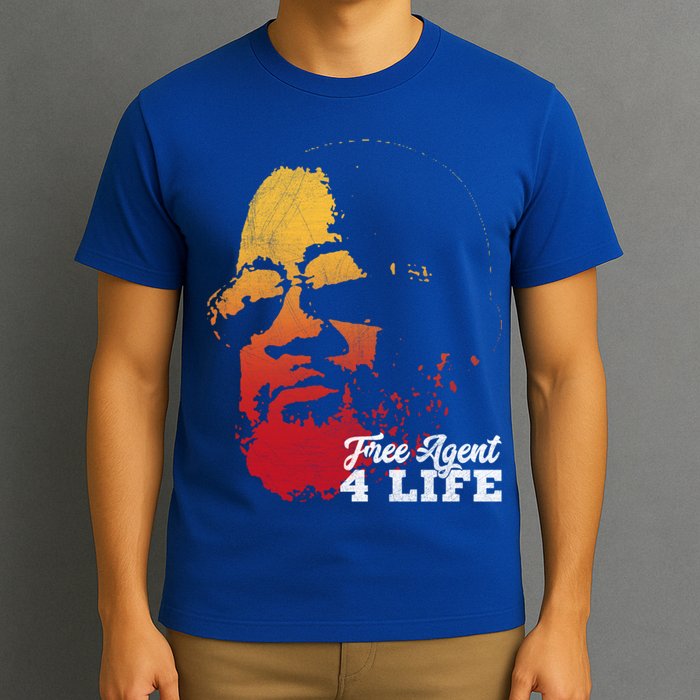 Free Agent 4 Life Coach Gang Wear Retro Graphic Tee T-Shirt
