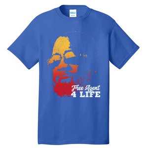 Free Agent 4 Life Coach Gang Wear Retro Graphic Tee Tall T-Shirt