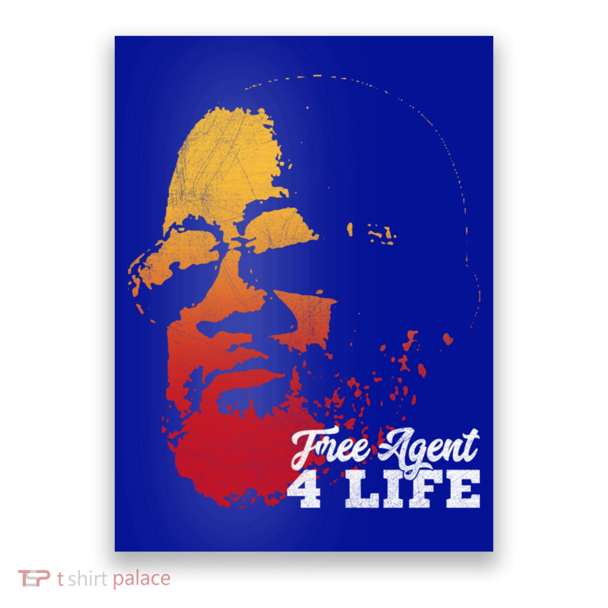 Free Agent 4 Life Coach Gang Wear Retro Graphic Tee Poster