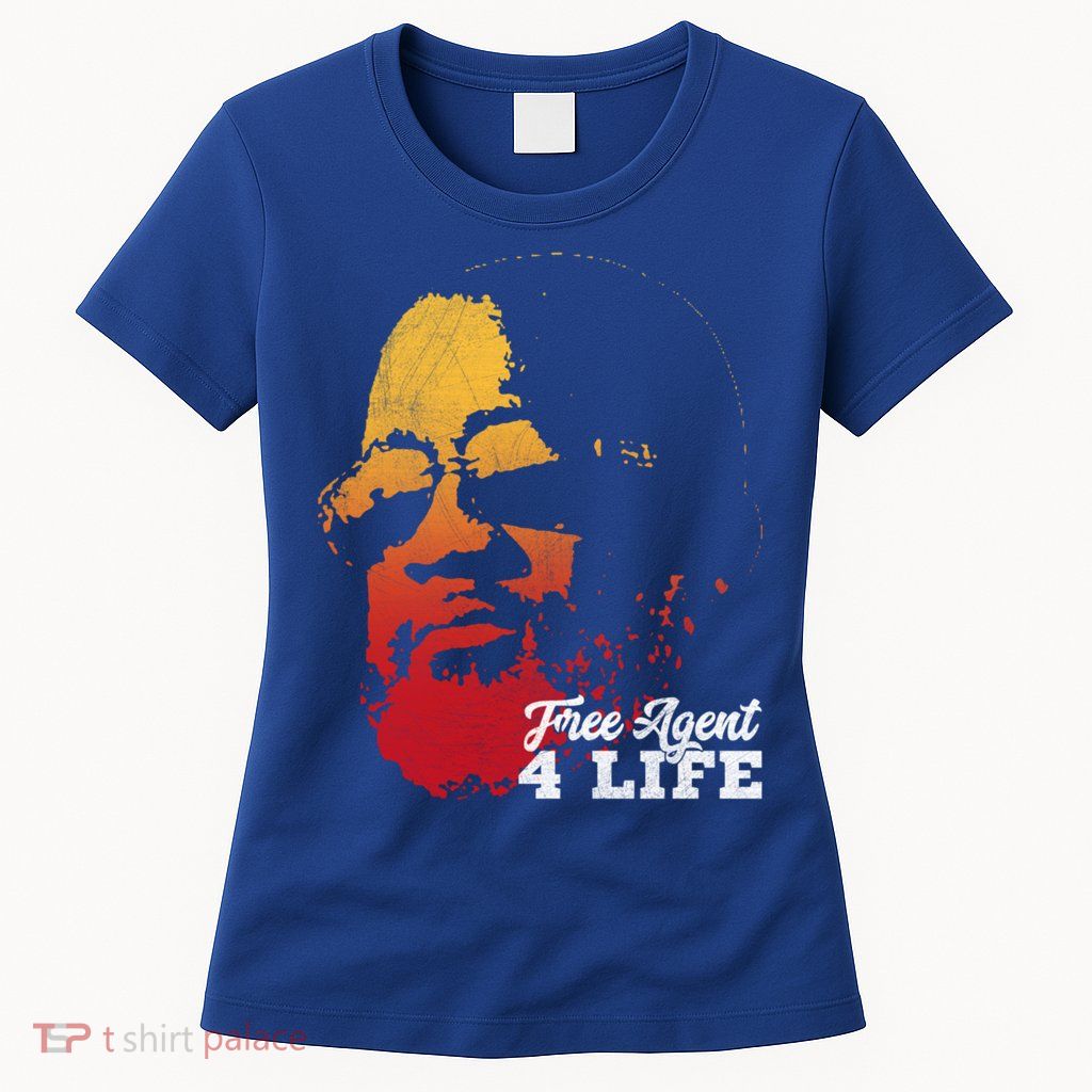 Free Agent 4 Life Coach Gang Wear Retro Graphic Tee Womens T-Shirt