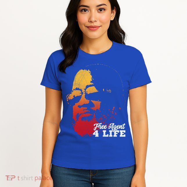Free Agent 4 Life Coach Gang Wear Retro Graphic Tee Womens T-Shirt