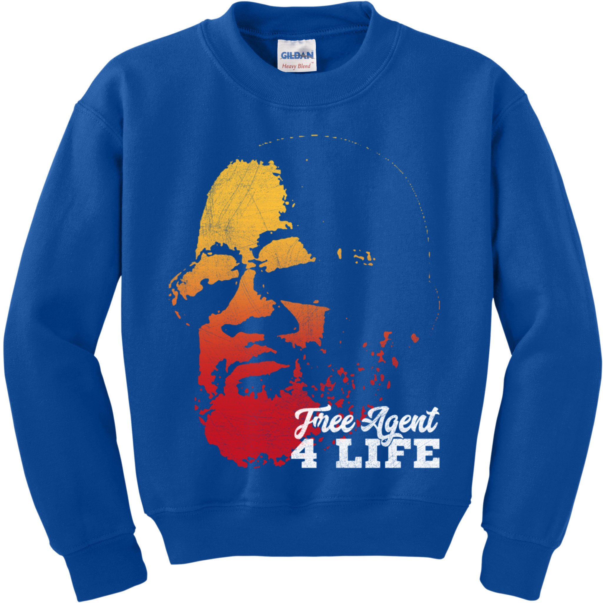 Free Agent 4 Life Coach Gang Wear Retro Graphic Tee Kids Sweatshirt