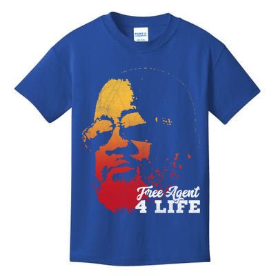 Free Agent 4 Life Coach Gang Wear Retro Graphic Tee Kids T-Shirt