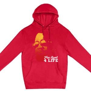 Free Agent 4 Life Coach Gang Wear Retro Graphic Tee Premium Pullover Hoodie