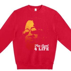 Free Agent 4 Life Coach Gang Wear Retro Graphic Tee Premium Crewneck Sweatshirt