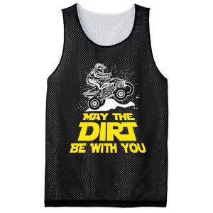 Funny ATV 4 Wheeler Quad Riding May The Dirt Be With You Mesh Reversible Basketball Jersey Tank