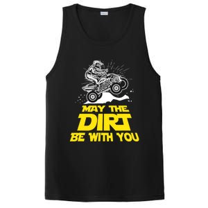 Funny ATV 4 Wheeler Quad Riding May The Dirt Be With You PosiCharge Competitor Tank