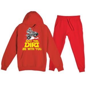 Funny ATV 4 Wheeler Quad Riding May The Dirt Be With You Premium Hooded Sweatsuit Set