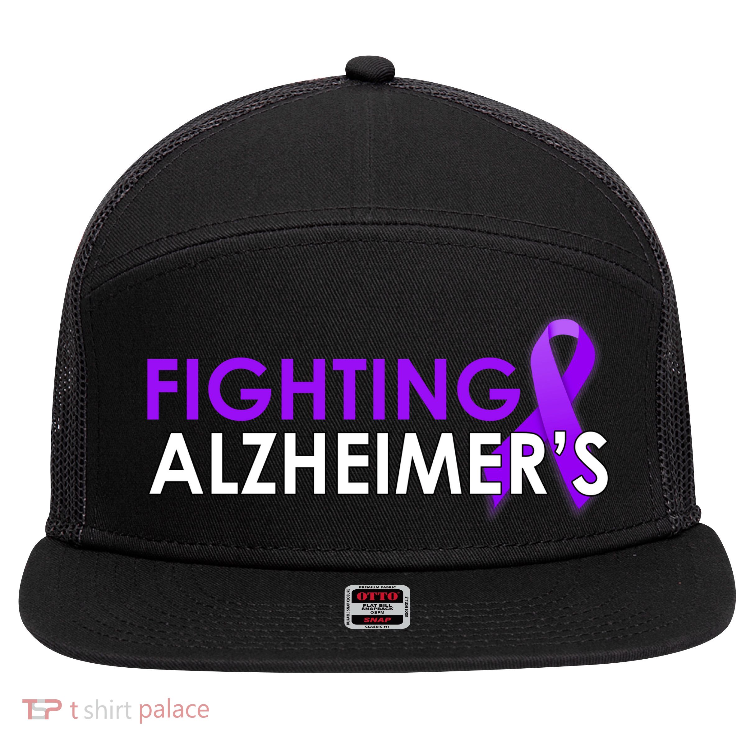 Fighting Alzheimer's 7 Panel Mesh Trucker Snapback Hat