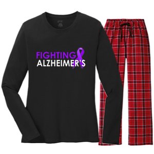 Fighting Alzheimer's Women's Long Sleeve Flannel Pajama Set 