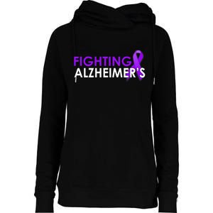 Fighting Alzheimer's Womens Funnel Neck Pullover Hood