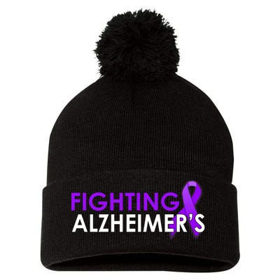 Fighting Alzheimer's Pom Pom 12in Knit Beanie