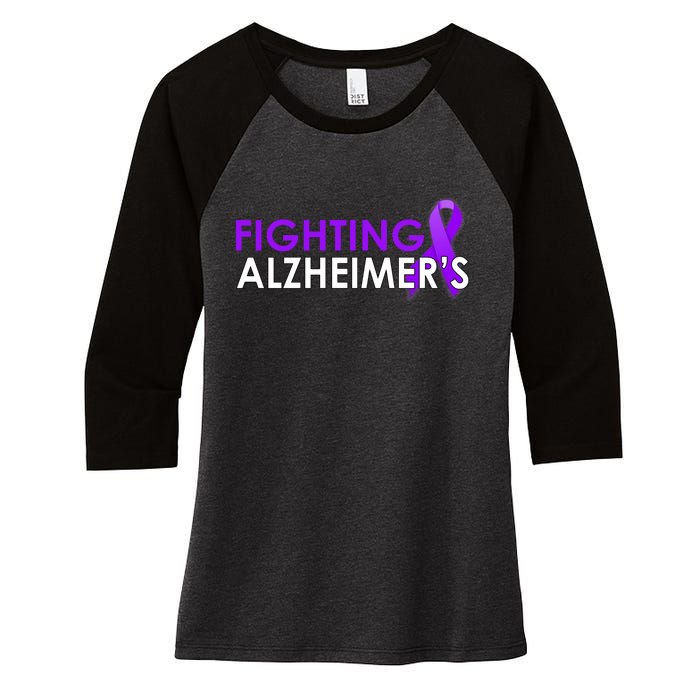 Fighting Alzheimer's Women's Tri-Blend 3/4-Sleeve Raglan Shirt