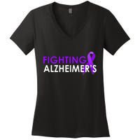 Fighting Alzheimer's Women's V-Neck T-Shirt