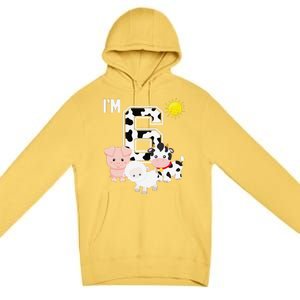 Farm Animals 6th Birthday 6 Year Old Birthday Party Premium Pullover Hoodie