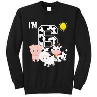 Farm Animals 6th Birthday 6 Year Old Birthday Party Sweatshirt