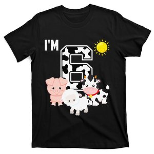 Farm Animals 6th Birthday 6 Year Old Birthday Party T-Shirt