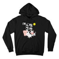 Farm Animals 6th Birthday 6 Year Old Birthday Party Tall Hoodie