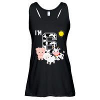 Farm Animals 6th Birthday 6 Year Old Birthday Party Ladies Essential Flowy Tank