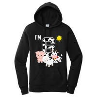 Farm Animals 6th Birthday 6 Year Old Birthday Party Women's Pullover Hoodie