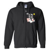 Farm Animals 6th Birthday 6 Year Old Birthday Party Full Zip Hoodie