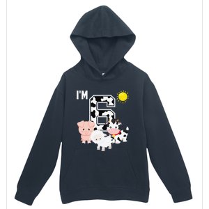 Farm Animals 6th Birthday 6 Year Old Birthday Party Urban Pullover Hoodie