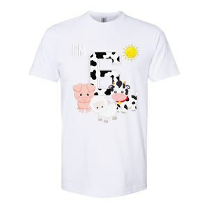 Farm Animals 6th Birthday 6 Year Old Birthday Party Softstyle CVC T-Shirt